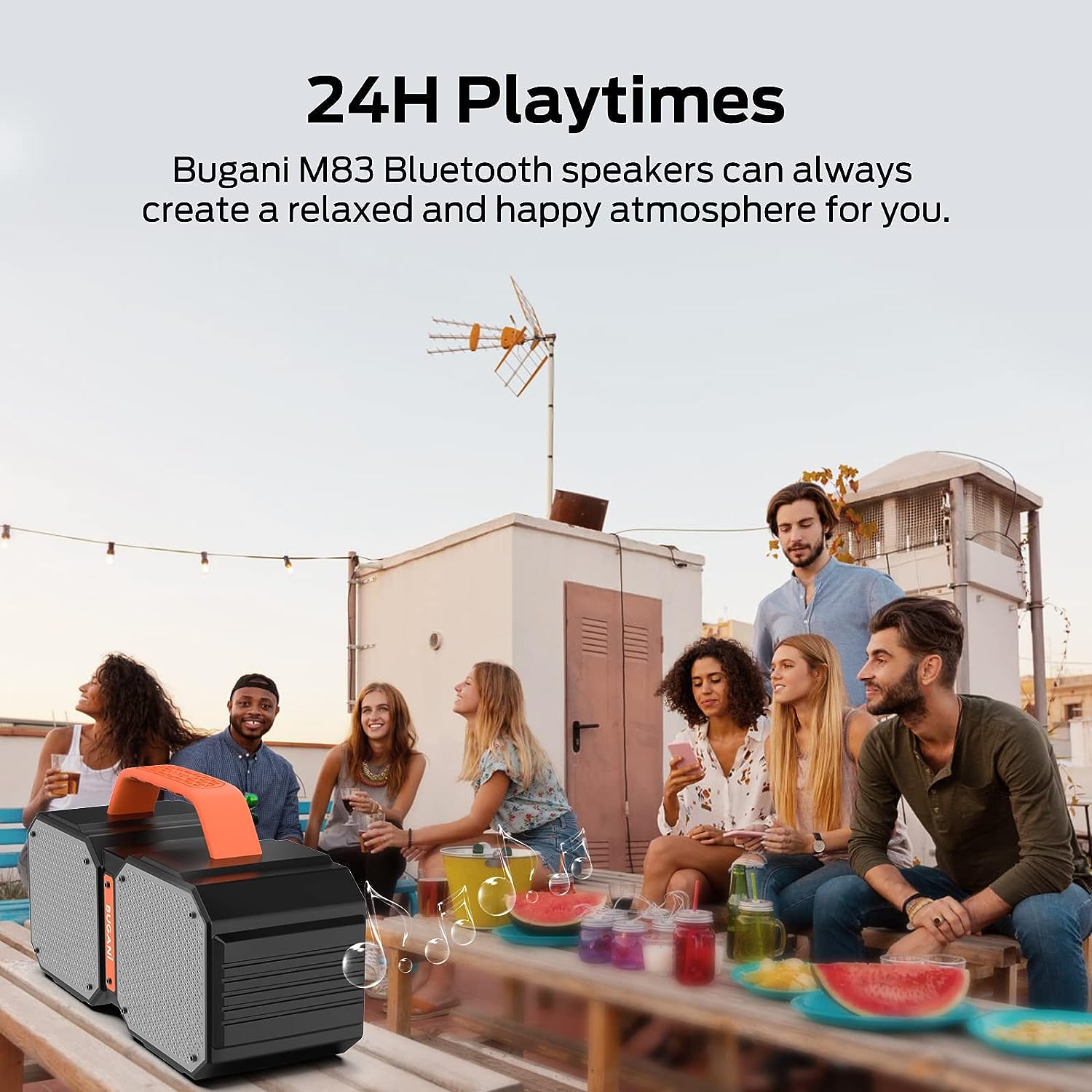 BUGANI Shock Altavoz Bluetooth Portátil--usar cupón y código - OFERTU